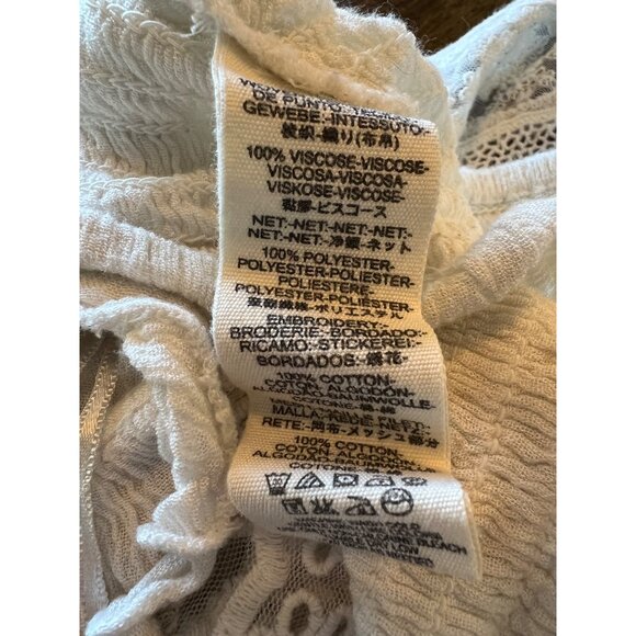 Free People Flutter Sleeve Cropped Bohemian Square Neck Top Size Small - Picture 7 of 10